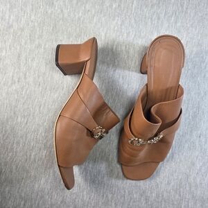  Salvatore Ferragamo Ornella leather Mule Sandals Size 9.5 Women's